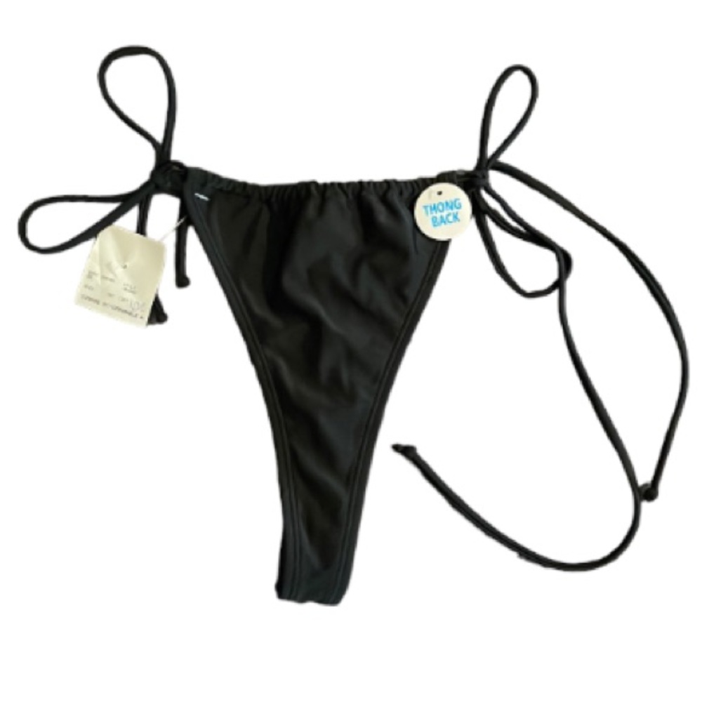 2/$25 Betty Jade Black Thong Swim Bottom Size XL